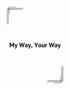 MyWayYourWay
